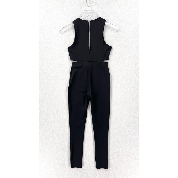 ALIX NYC Jodie Long Jumpsuit Womens XS Black Sleeveless Cut Out One Piece Racer - Picture 3 of 16